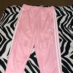 Pink adidas track pants